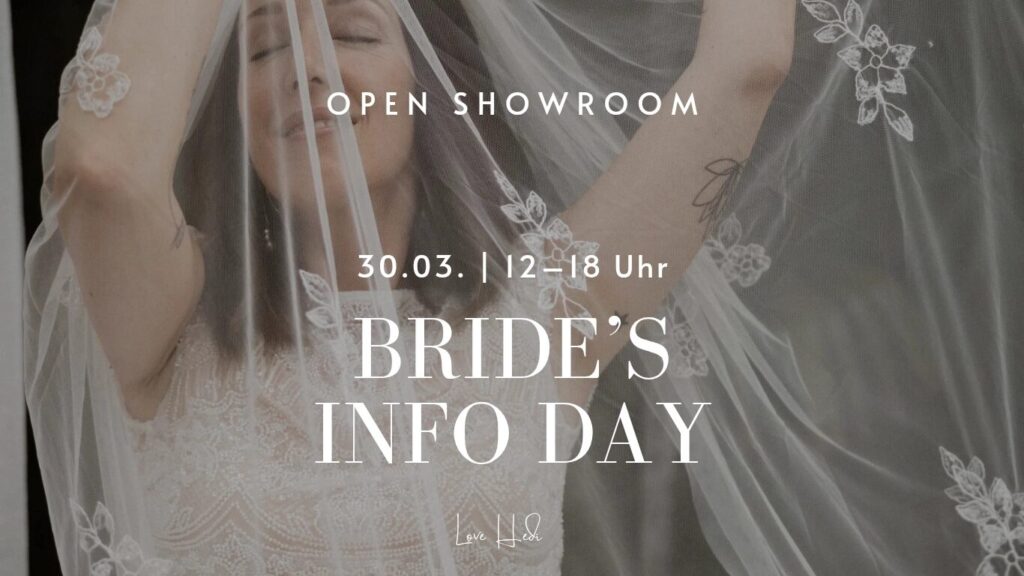 Was dich erwartet? Wedding-Profis vor Ort: Hochzeitsplanerin, Fotografin und Stylistin. Stelle all deine Fragen & hol dir die besten Insider-Tipps! Stöbere durch unsere aktuellen Kollektion und lass dich inspirieren.