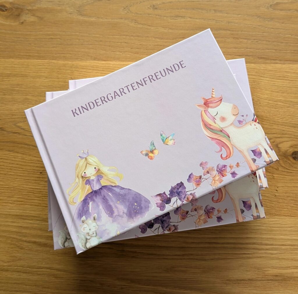 Kindergarten Freundebuch - Einhorn Prinzessin, c